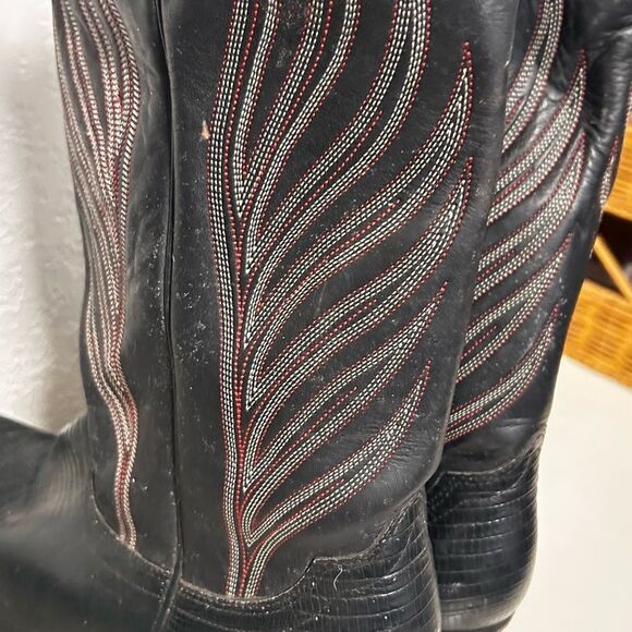 FRYE Black Western Cowboy Boots – Made in USA – Size 11D - Picture 5 of 10